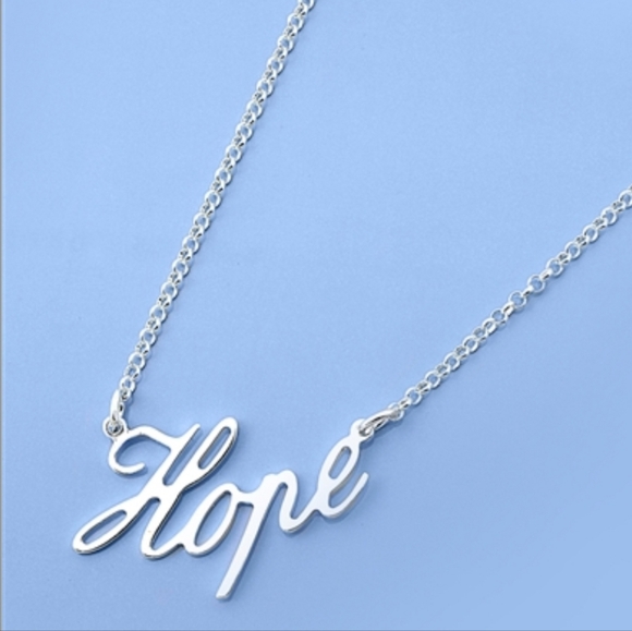 HOPE STERLING SILVER NECKLACE - Picture 1 of 5